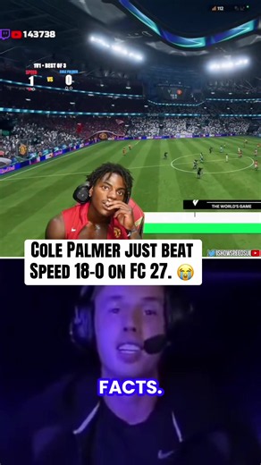 Speed had 0 shots while Cole Palmer had 30 oh my days 🤣💀 @IShowSpeed #funny #ishowspeed #football #footy #footballtiktok