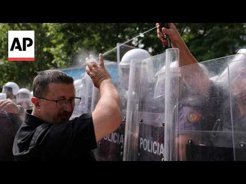 Protesters clash with police in Albania over tourism project linked to Jared Kushner