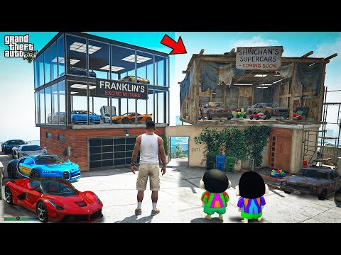Franklin And Shinchan Built The Most Expensive Supercar Showroom On Their House In GTA 5!
