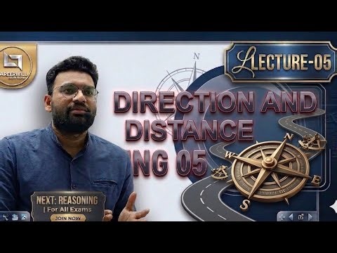 Direction and Distance class 05 reasoning by Piyush varshaney #education