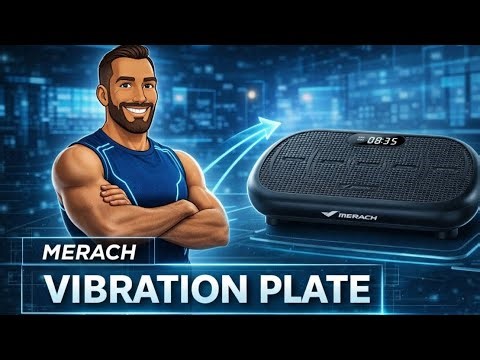 Merach Curved Vibration Plate CV40 - 13MM Amplitude & Deep Muscle Activation, 10 Preset Modes