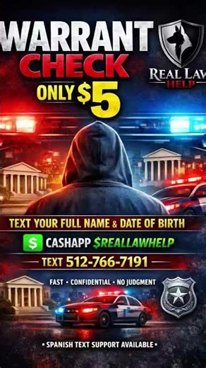 Nationwide Warrant Check - a service by Real Law Help