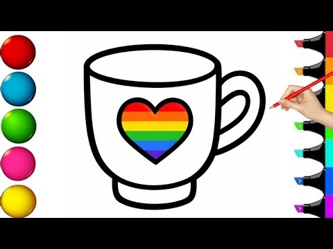How to Draw a Cup with a Heart Design | Easy Step-by-Step Tutorial