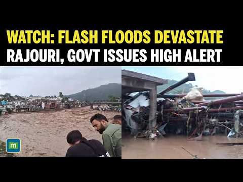 Flash Flood Wreaks Havoc In Rajouri, Vehicles Swept Away As Heavy Rain Triggers High Alert