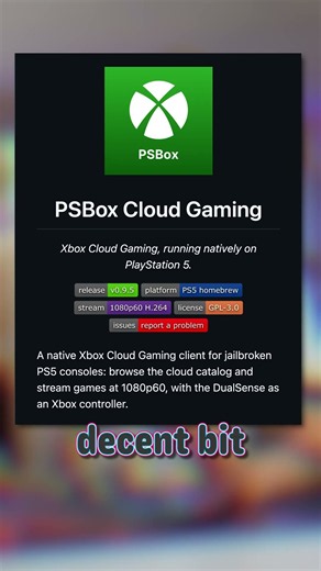 Xbox Cloud Gaming on PS5