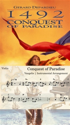 Conquest of Paradise - Vangelis | Sheet Music for Violin, Alto Sax & Trumpet #vangelis #sheetmusic