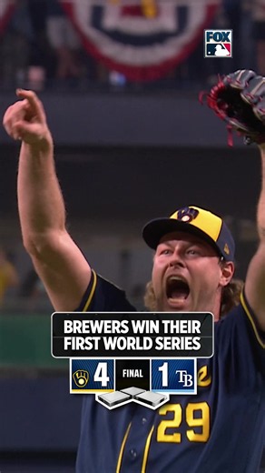 For the first time in franchise history, the Milwaukee Brewers are World Series champions @MLBonFOX #mlb #baseball #worldseries #brewers #Milwaukee