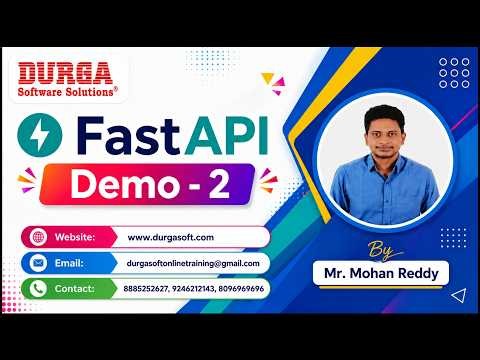 FastAPI tutorials || Demo - 2 || by Mr. Mohan Reddy On 07-07-2026 @6PM (IST)