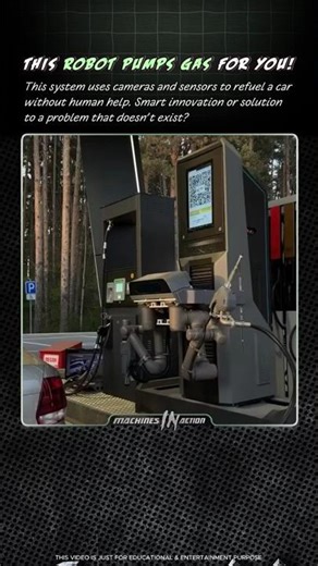 This Robot Pumps Gas For You! ⛽ #shorts