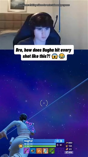 Bro, how does Bugha hit every shot like this?! 😱😂 #bugha #fortnite