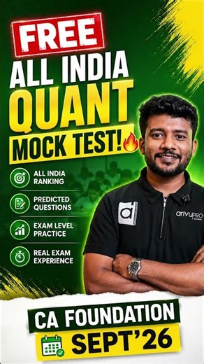 FREE All India Quant Mock Test | CA Foundation Sep’26