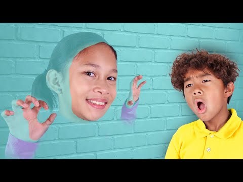 Andrea Ben & Jannie Magic Wall Portal Adventure! Kids Learns to Share