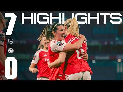 MAGNIFICENT SEVEN-GOAL WIN 🥰 | Arsenal vs Leicester City (7-0) | WSL