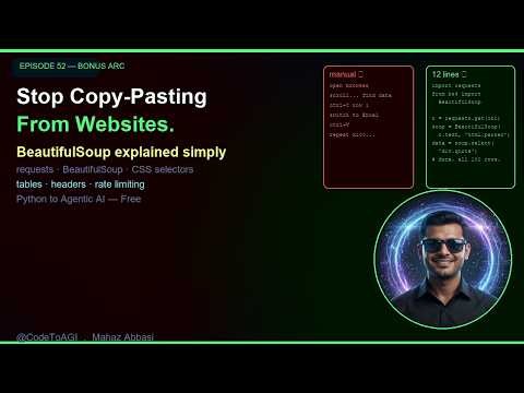 Stop Copy-Pasting Data! Python Web Scraping with BeautifulSoup | Ep 52