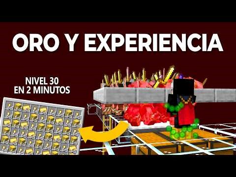 Granja de Oro y Experiencia Minecraft 1.21.11 JAVA - 30 Niveles en 2 Minutos!