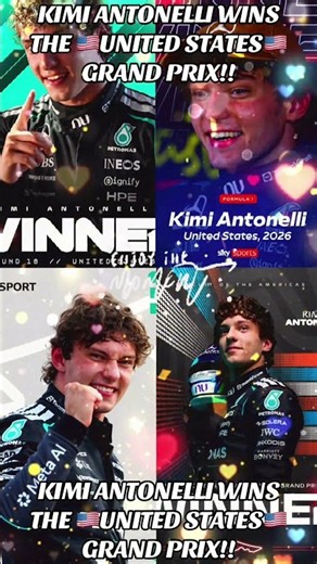KIMI ANTONELLI WINS THE 🇺🇸UNITED STATES🇺🇸 GRAND PRIX!!