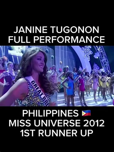 Miss universe 2012: JANINE TUGONON FULL PERFORMANCE MISS UNIVERSE 2012 1ST RUNNER UP 💗🫶🏼