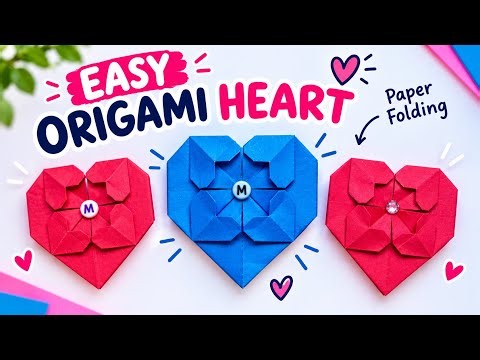 Easy Origami Heart 💙 How to Make a Paper Heart | Cute Paper Folding