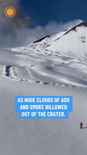 Some skiers got quite the surprise in Sicily, when the snow-covered Mount Etna volcano erupted on Saturday. Video shows skiers gliding down the mountain as huge clouds of ash and smoke billowed out of the crater. One skier told Reuters that the contrast between the eruption, snow and sun made for