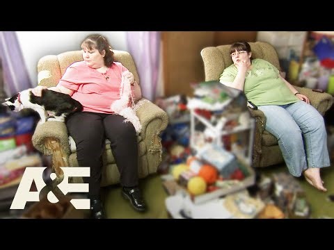 Hoarders: Sisters Struggle with 10 Cats, 1000s of Stuffed Animals & a Sick Mother | A&E