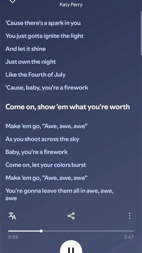 Firework - Katy Perry (lyrics)