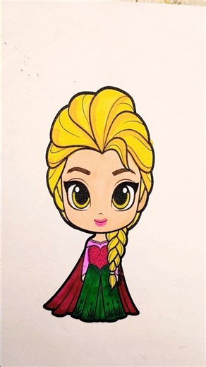 how to draw Elsa from Frozen #shorts #drawing #colouring #frozen