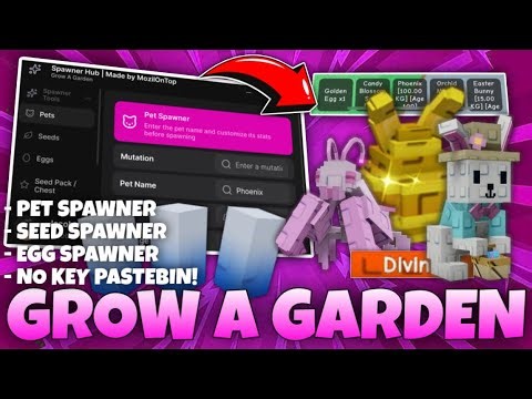 Grow A Garden Script - GET NEW PET, AUTO ELDER CANDY BLOSSOM, PET SPAWNER, EGG SPAWNER & MORE!