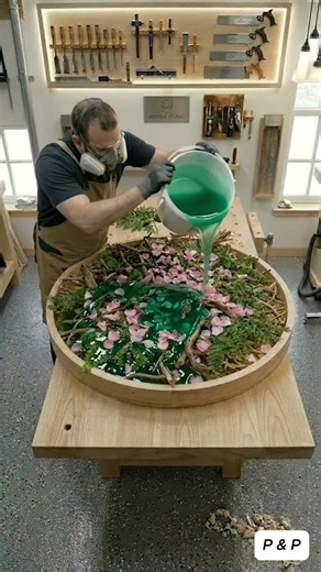 Epoxy bordet ditt vil bli omtalt av alle gjester #homedesign #diy #resin