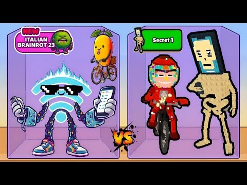 Merge Fellas ITALIAN BRAINROT 23 vs SECRET 01 ⁉️ Boss + Boss I New Update - Reaching Max Level!