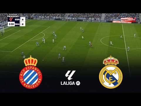 🔴ESPANYOL vs REAL MADRID - La Liga 2026 Match | Pes 21 Gameplay Simulation