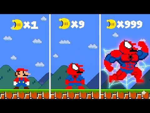 Mario GROWING UP into GOD SPIDER-MAN with 999 Moons | Game Up