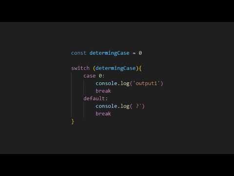 Switch Statements In JS