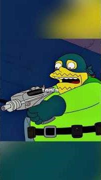 Lisa y Bart limpian la ciudad de villanos #simpsons