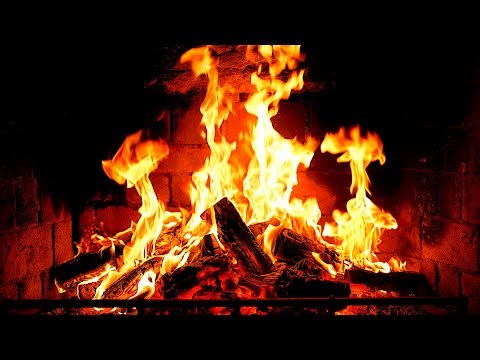 Cozy Fireplace 4K (12 HOURS). Fireplace with Crackling Fire Sounds. Fireplace Ambience