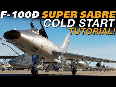 DCS F-100D Super Sabre Cold Start, Taxi & Take-Off Tutorial | By The Book!
