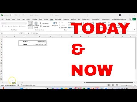 How to Use the TODAY and NOW Functions in Excel! Calculate Based on Todays Date and Time! #excel