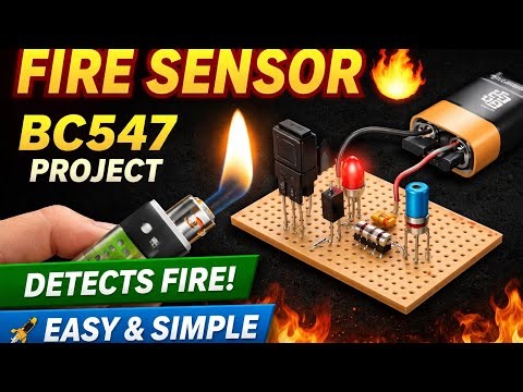 Flame Sensor Using BC547 Transistor |Flame Detector Circuit |#flamesensor #fire @Shaktitechshakti