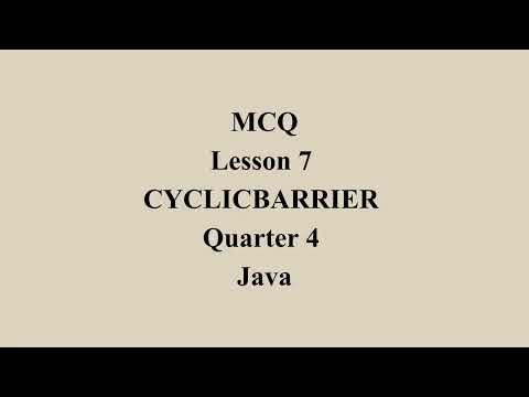 CYCLICBARRIER in Java | Q4 Java L7 P4 | SMILE ROAD
