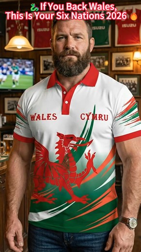 🏉🏴 SIX NATIONS 2026 — WALES TAKES THE ROAD From winter kick-offs to thunderous final whistles, the Six Nations Championship brings British rugby to its purest form — and Wales stands right at the heart of it. Historic rivals. Iconic stadiums. One championship that defines generations. 🔥🏉 This shirt celebrates everything Welsh rugby is known for: The anthems that stop time. The red that runs deep. The pride passed down through families, terraces, and towns across Wales. ❤️🤍 Designed for the 