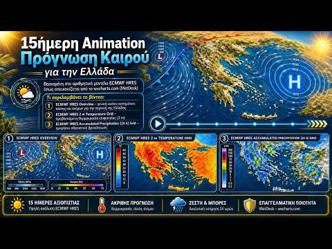 ECMWF HRES – 15ήμερη Πρόγνωση Καιρού για την Ελλάδα | Θερμοκρασία, Βροχή & Χιόνι (WXCharts) 04-05-26