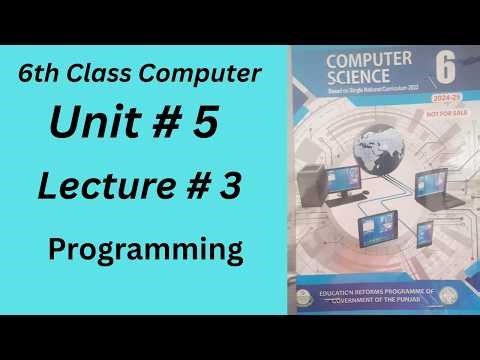 6th Computer Unit 5 Lecture # 3 II Importance of Programming II