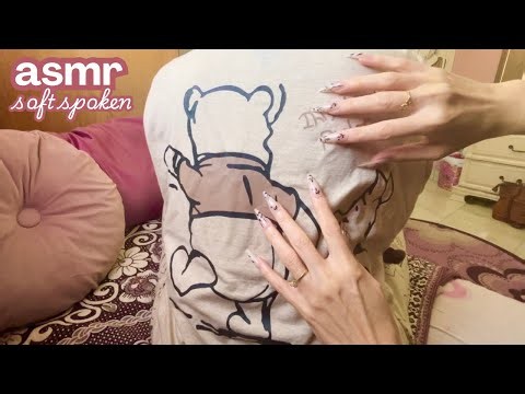 ASMR 🤍 Back Scratching & Pampering my Friend 