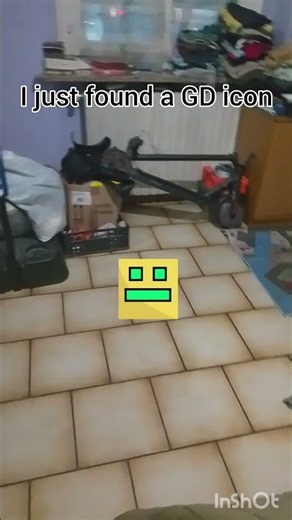 i Just found a GD icon in my room #geometrydash #fyp @Emspeem