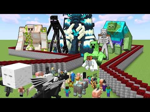 TEAM OF EVERY MINECRAFT MOB DEATHRUN (EVERY MUTANT MONSTER)