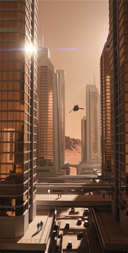 Mars Colony 2050 🚀 Future City with Flying Cars & Sky Trains!
