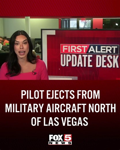 Pilot ejects from military aircraft north of Creech AFB; search underway