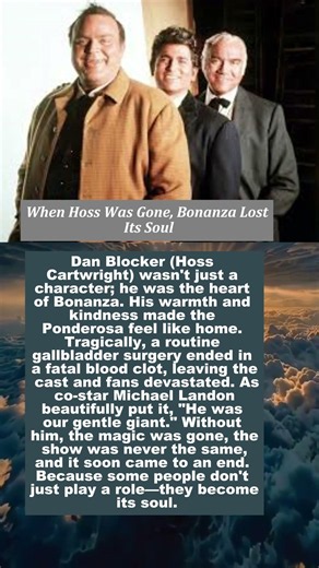 The Tragic Loss That Ended Bonanza | The Story of Hoss Cartwright