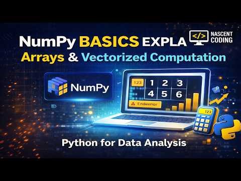 NumPy Basics Explained 🔥 Arrays & Vectorized Computation | Python for Data Analysis