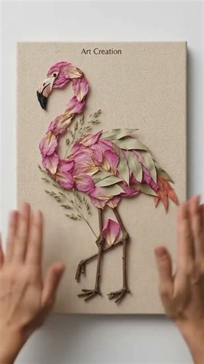 Amazing Flamingo Made From Flowers 🌸🦩 | DIY Nature Art Stop Motion