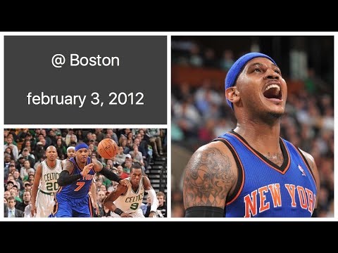 Carmelo Anthony 26 pts @ Boston Celtics highlights (february 3, 2012)